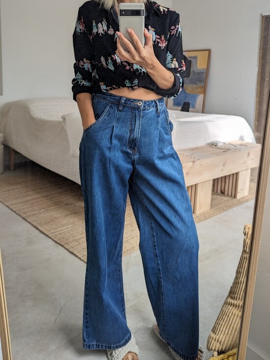 DISSH Denim - Dissh Wide-Leg Dark Blue Jeans
